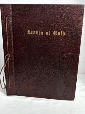 Leaves of Gold Embossed Burgundy Photo Album